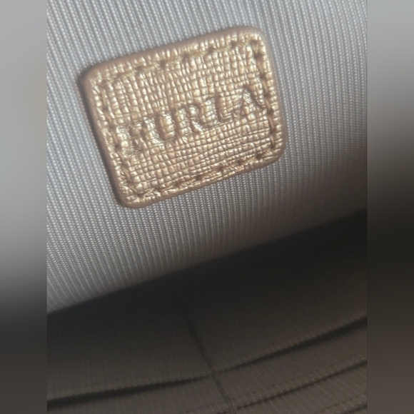 Furla Silver Rose Gold Glitter Wristlet Clutch Bag With Tags And Dustbag - Picture 8 of 12